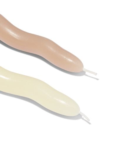bougies longues ⌀2,2x25cm vague ivoire-naturel - 4 pi&egrave;ces - 13506150 - HEMA