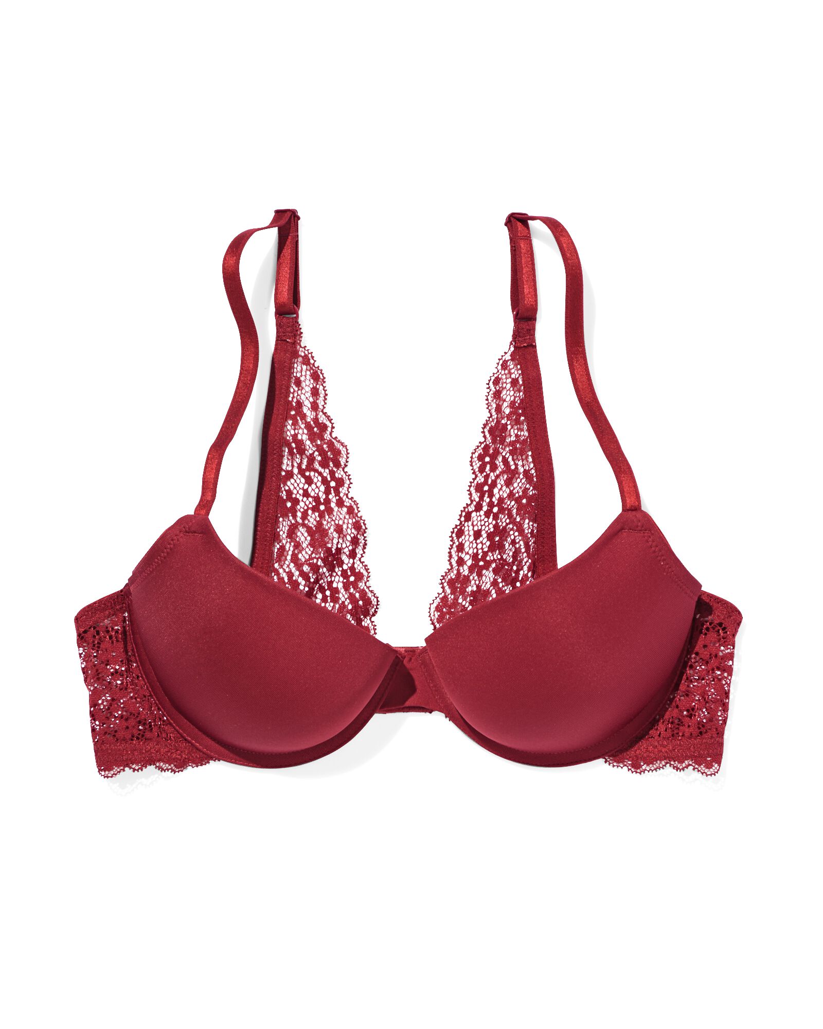 Push-up-B&uuml;gel-BH, vorgeformt dunkelrot - 21810160DARKRED - HEMA