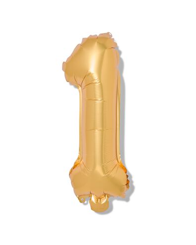 Folienballon 1 gold 1 - 14200266 - HEMA