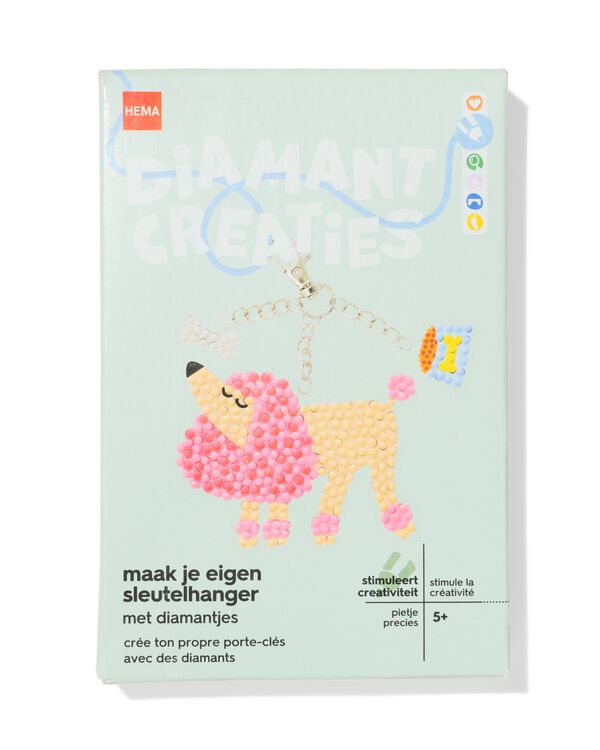 porte-cl&eacute;s diamond painting animaux de compagnie - 15900502 - HEMA