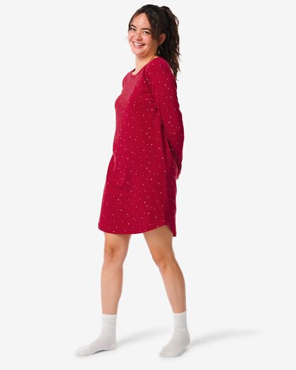 chemise de nuit femme coton rouge rouge - 23460135RED - HEMA