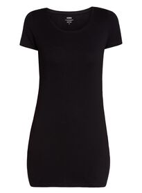 t-shirt femme extra long noir noir - 1000005126 - HEMA