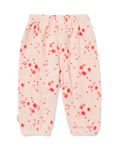 Newborn-Hose, Velours mit Blumen hellrosa hellrosa - 33435420LIGHTPINK - HEMA