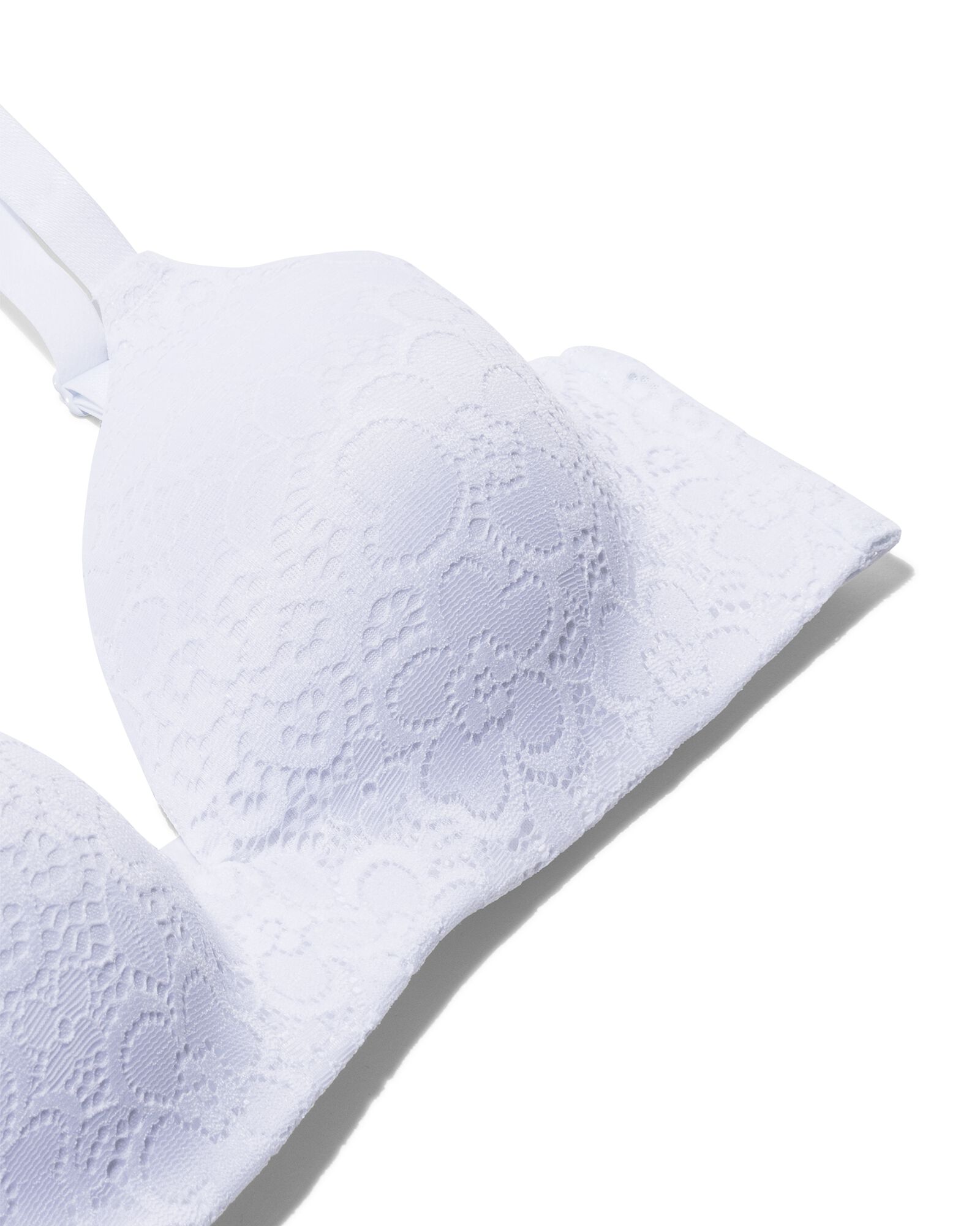 vorgeformter BH mit Spitze, ohne B&uuml;gel wei&szlig; - 1000022916 - HEMA