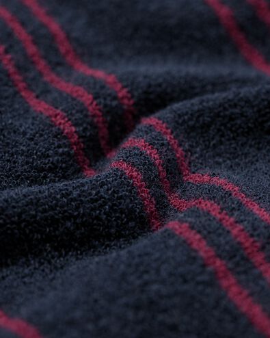 heren pyjama terry strepen donkerblauw donkerblauw - 23601140DARKBLUE - HEMA