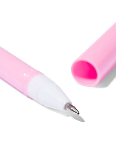 pen pompon blauwschrijvend roze/geel/lila - 14440076 - HEMA