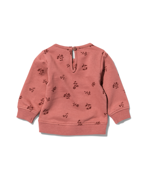 newborn sweater met ruffle roze roze - 1000029862 - HEMA