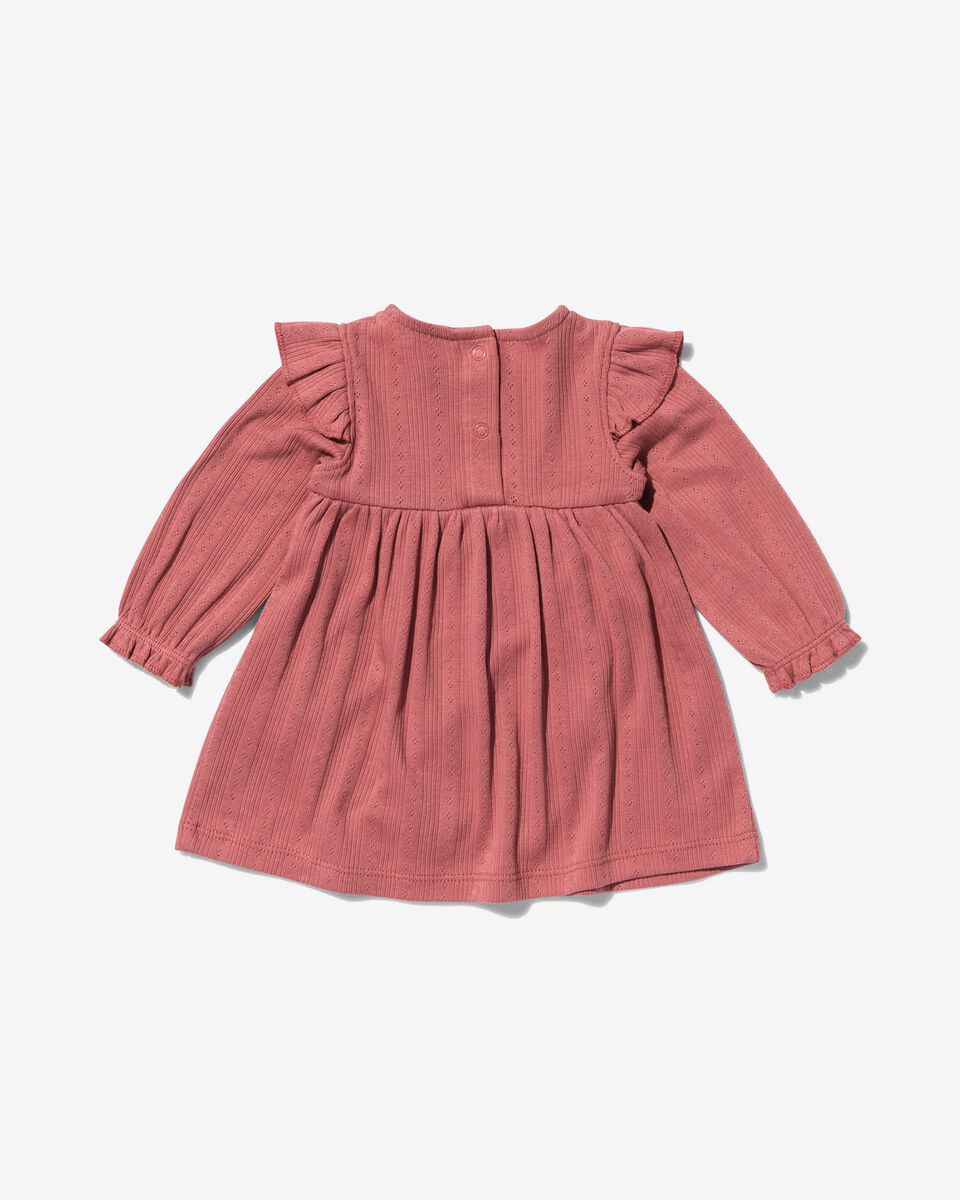 robe body nouveau-né avec motif ajouré rose - 1000029850 - HEMA