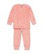 pyjama bébé velours fleurs vieux rose 74/80 - 33397721 - HEMA