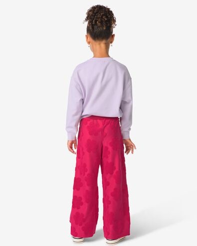 Kinderleggings weit, aus Frottee mit Blumen rosa rosa - 30843537PINK - HEMA