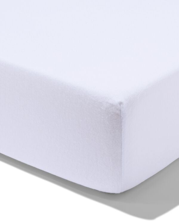 hoeslaken flanel 140x200 wit - 5190108 - HEMA