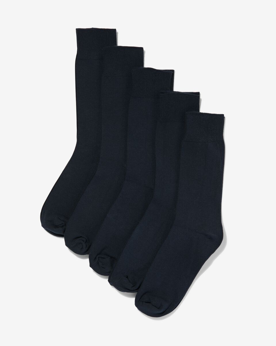 5er-Pack Herren-Socken dunkelblau dunkelblau - 1000001514 - HEMA