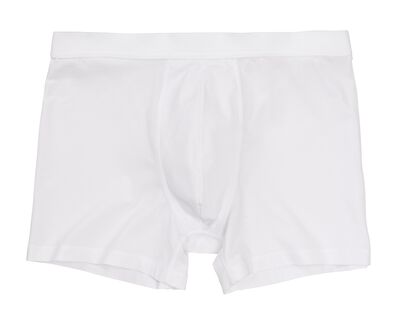 2 boxers homme modèle long coton real lasting blanc blanc - 1000009780 - HEMA