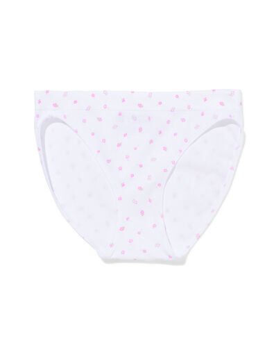 slip femme sans couture c&ocirc;tel&eacute; fleurs blanc blanc - 19603015WHITE - HEMA