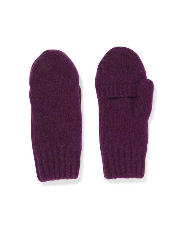 moufles femme violet fonc&eacute; violet violet - 16451095PURPLE - HEMA