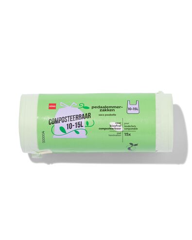 15&nbsp;sacs pour poubelles &agrave; p&eacute;dale compostables 15L - 20520020 - HEMA