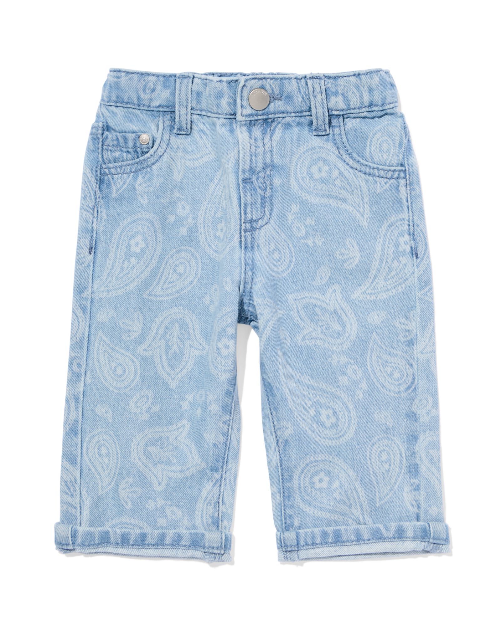 babybroek loose fit denim - 33070470DENIM - HEMA