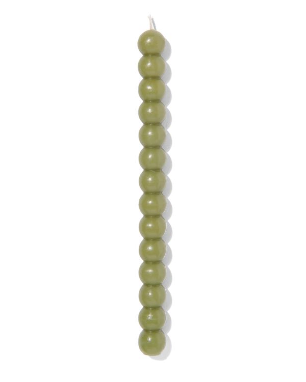 Haushaltskerze, gerippt, Ø 2.1 x 25 cm, dunkelgrün - 13506040 - HEMA