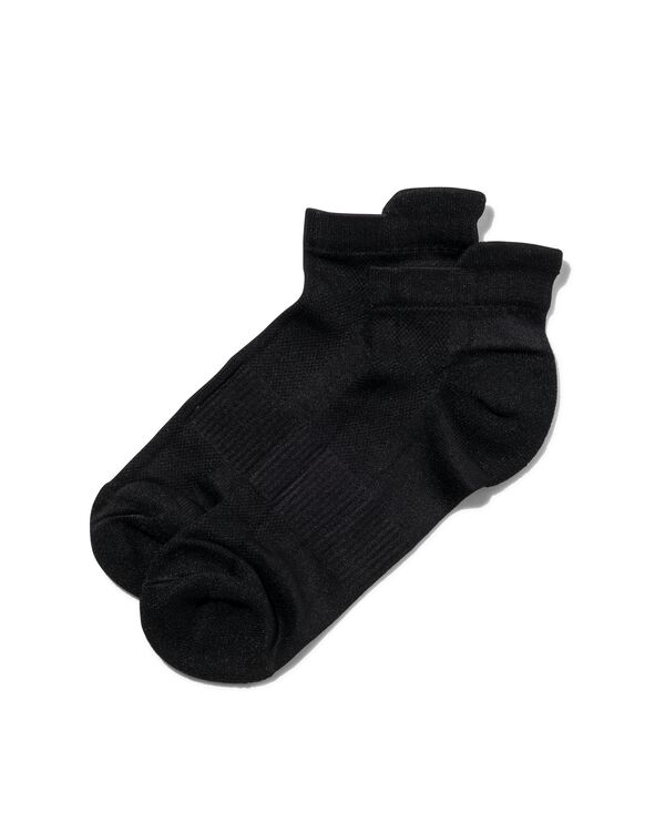 2er-Pack Herren-Kurzsocken, Sport schwarz schwarz - 1000010437 - HEMA