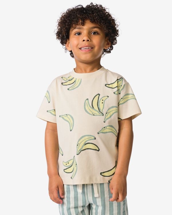 t-shirt enfant banane &eacute;cru &eacute;cru - 30717701ECRU - HEMA