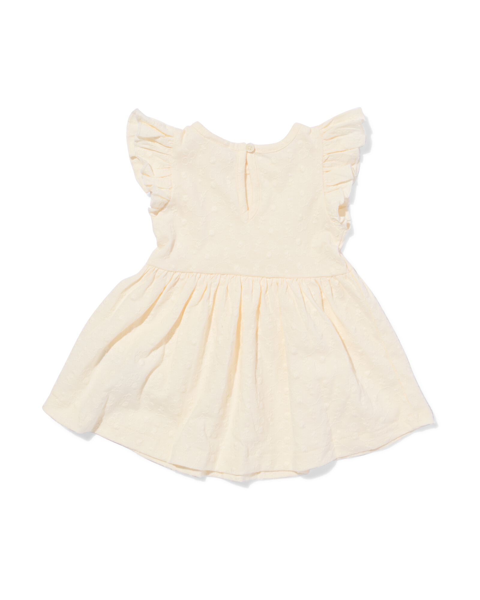 robe b&eacute;b&eacute; trap&egrave;ze broderie blanc cass&eacute; blanc cass&eacute; - 33090970OFFWHITE - HEMA