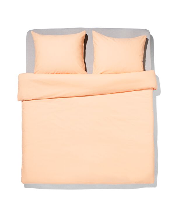 dekbedovertrek 200x200/220cm zacht katoen perzik - 5750059 - HEMA