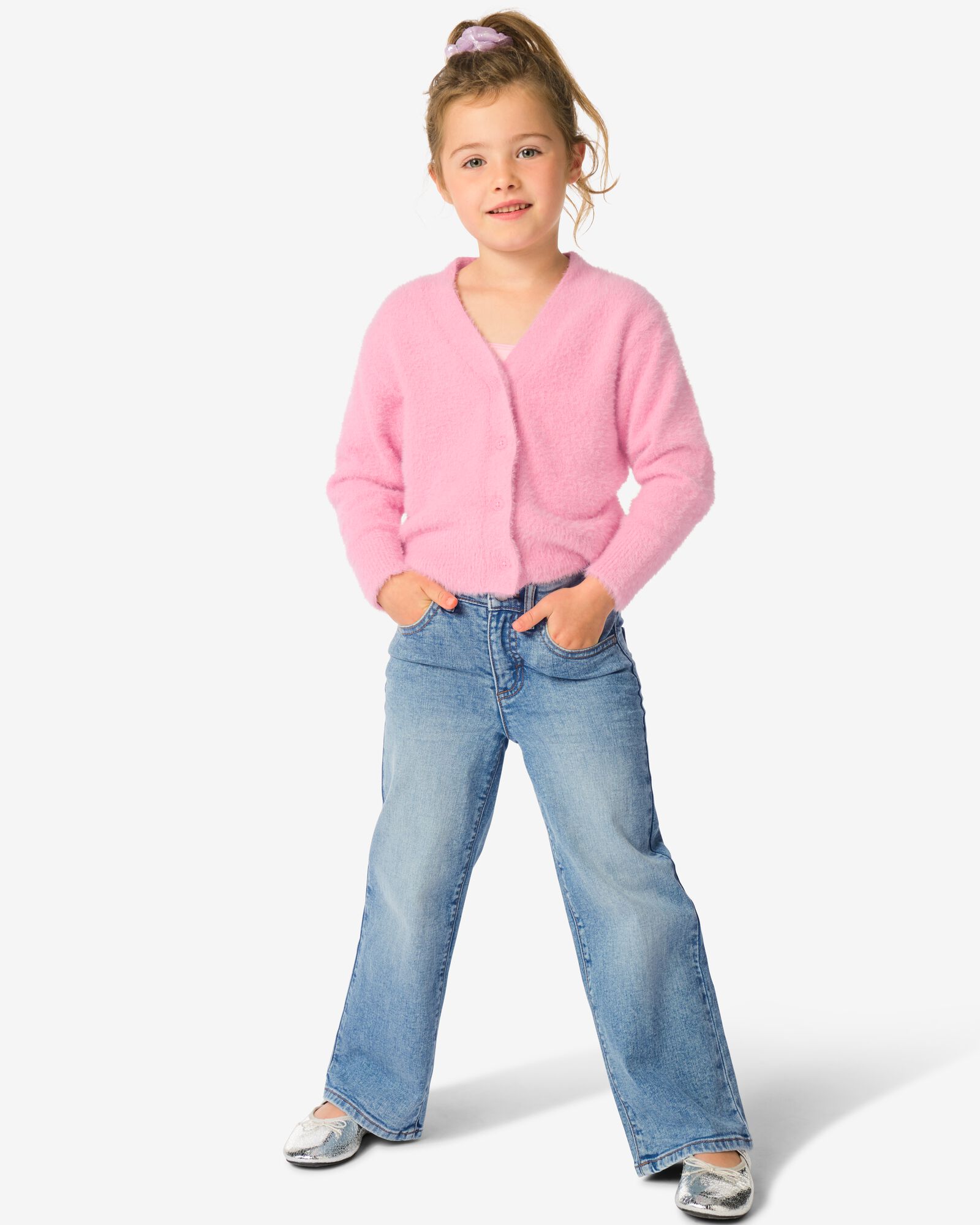 kinderjeans wijd lichtblauw lichtblauw - 30838805LIGHTBLUE - HEMA
