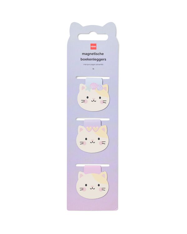 Magnet-Lesezeichen 21,5 &times; 6 cm Katze &ndash; 3 St&uuml;ck - 14800552 - HEMA