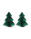 papieren kerstbomen groen 15x12 - 2 stuks - 25180061 - HEMA