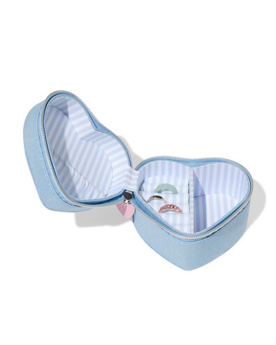 sieradendoos 12x12x8cm denim hart - 61104417 - HEMA