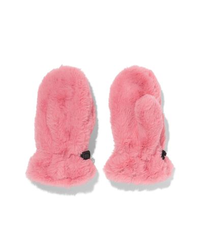 kinderwanten nepbont  roze roze - 16700155PINK - HEMA