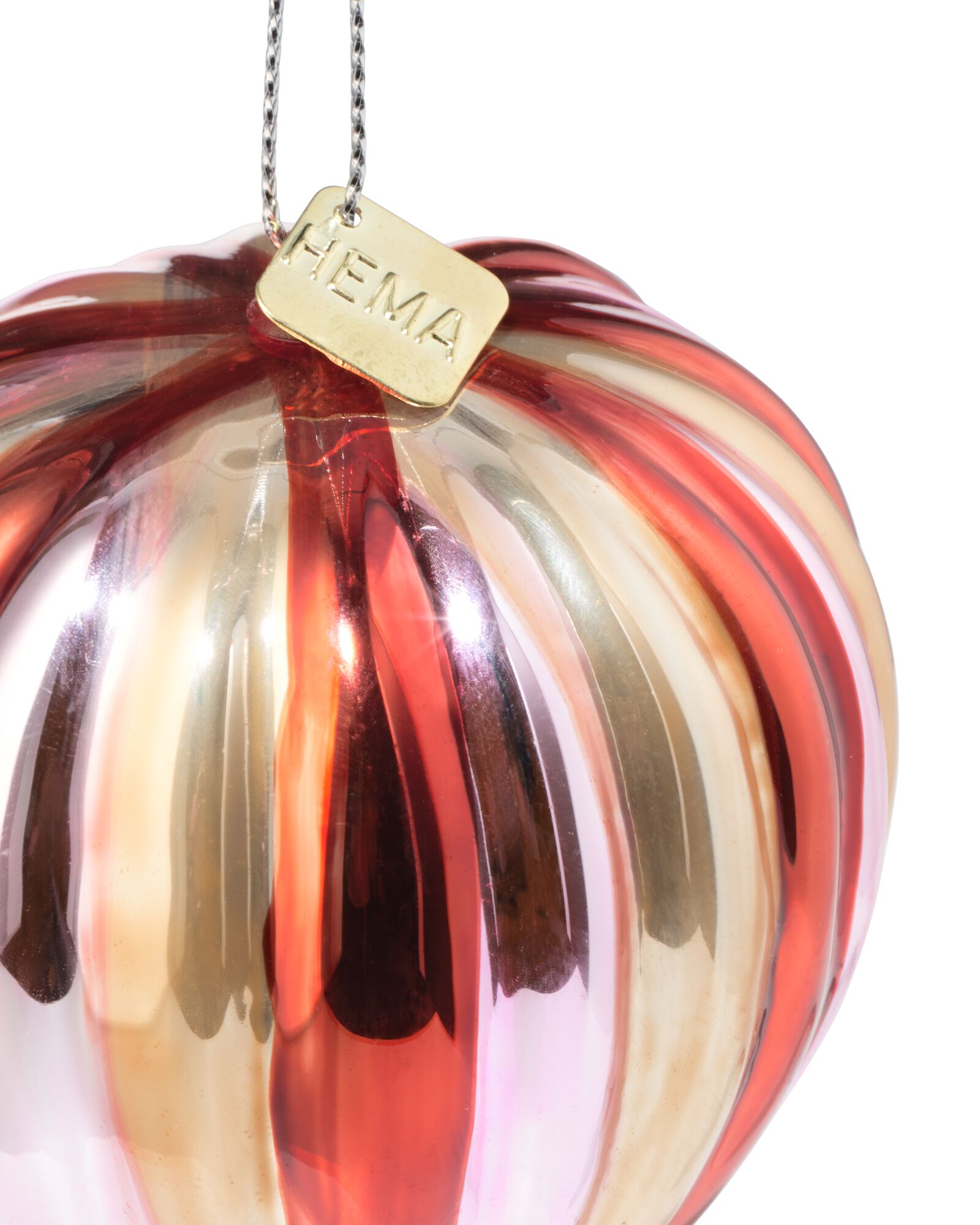 d&eacute;coration de No&euml;l &agrave; suspendre 10 cm verre montgolfi&egrave;re - 25102133 - HEMA