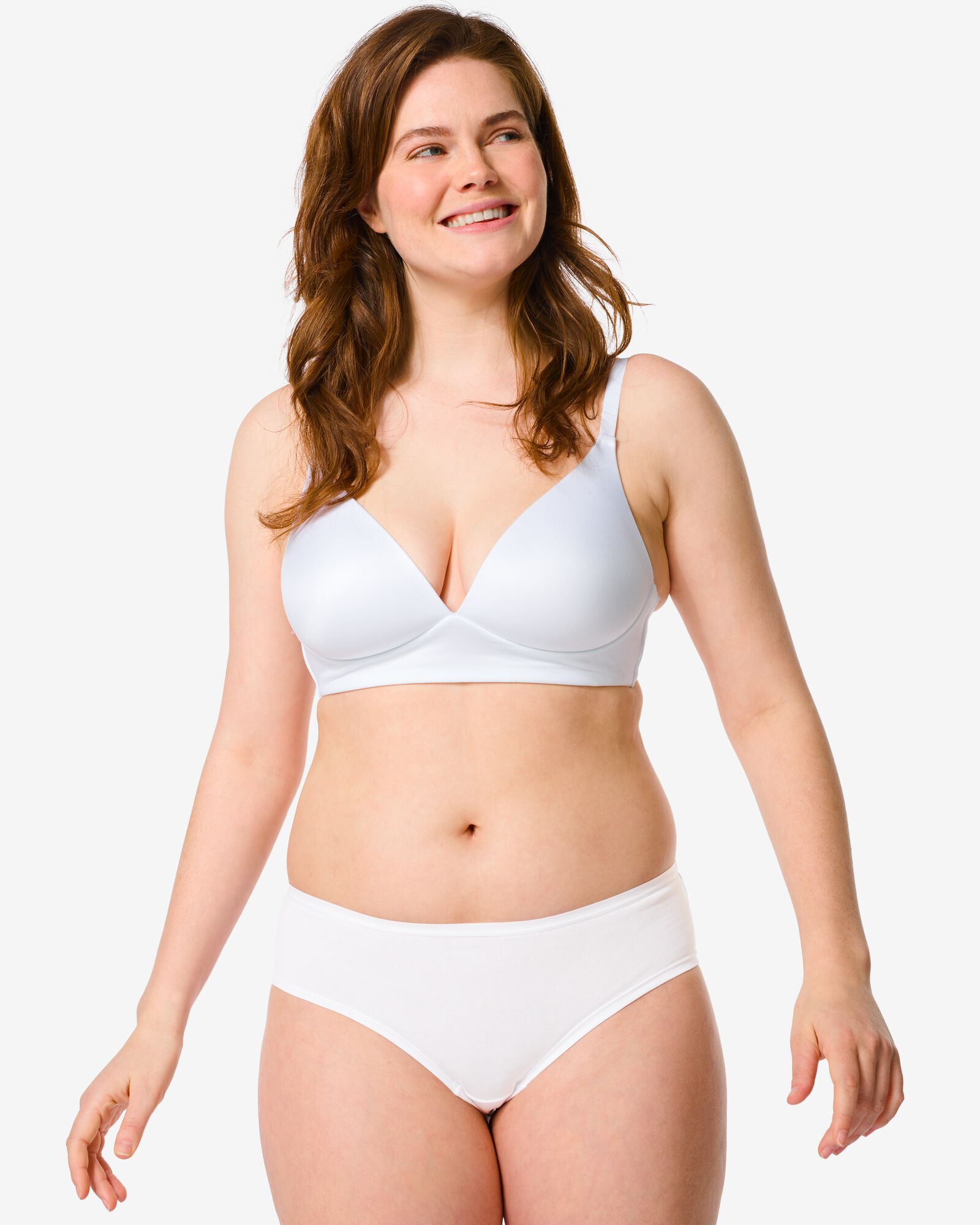 dames hipsters stretch katoen - 2 stuks wit wit - 1000030309 - HEMA