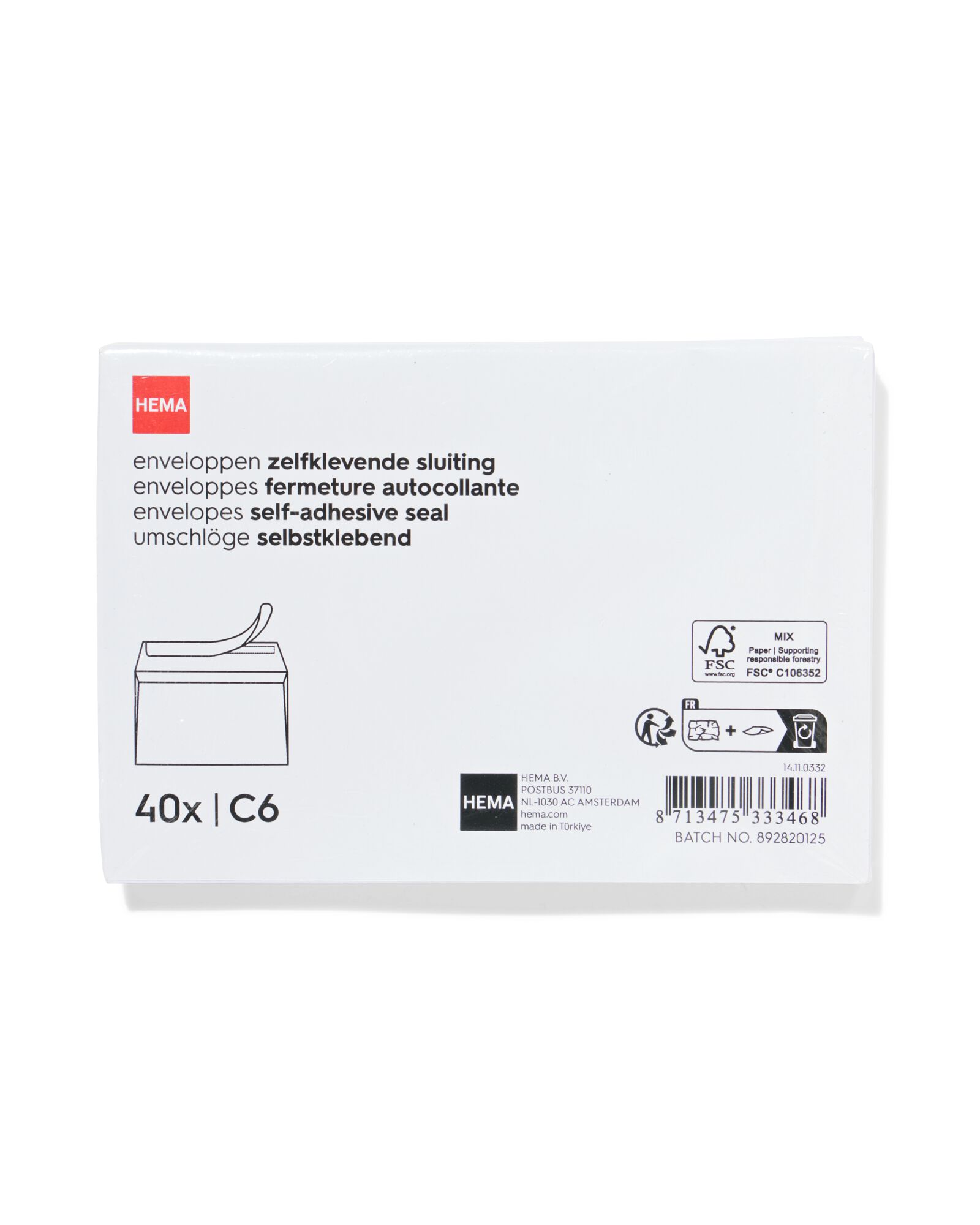 40 enveloppes C6 - 14110332 - HEMA