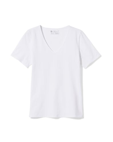 t-shirt femme coton confort parfait blanc blanc - 19611504WHITE - HEMA