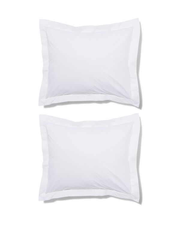 Taies d'oreiller 60x70cm percale blanche - 5180040 - HEMA