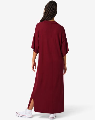 robe femme en maille avec col polo Finley rouge M - 36269547 - HEMA