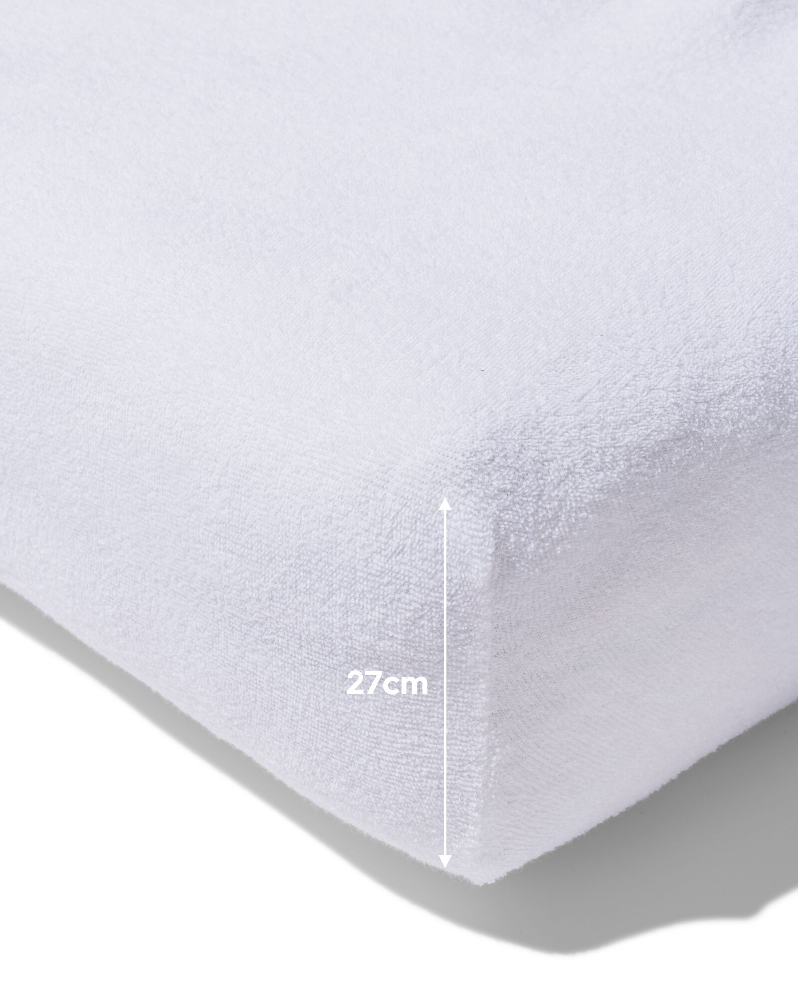 drap-housse tissu &eacute;ponge 90x200 blanc - 5190063 - HEMA
