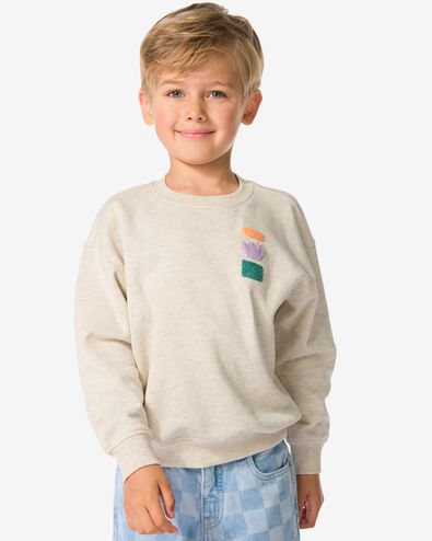 Kinder-Sweatshirt, grafisch ecru - 30744903ECRU - HEMA