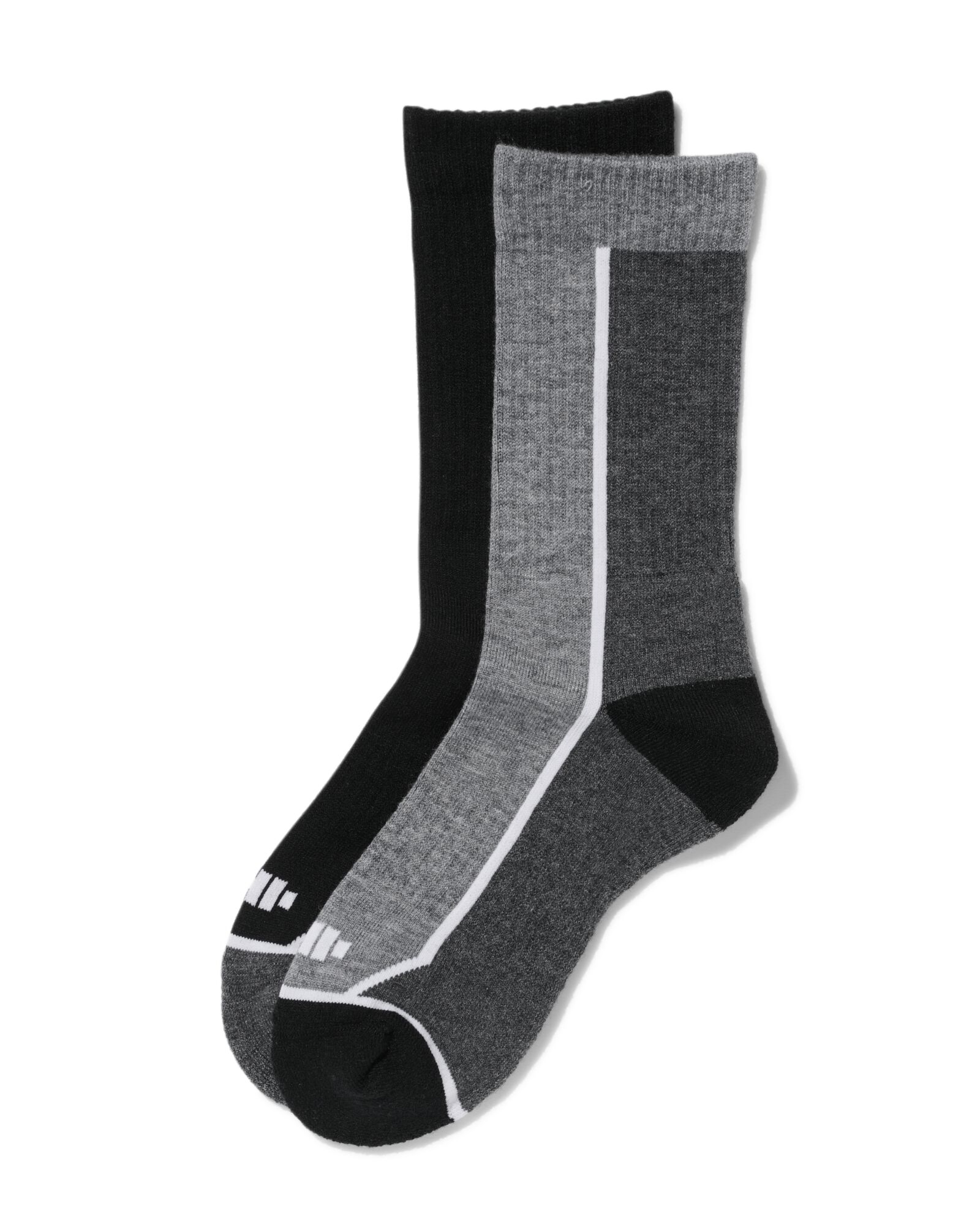 chaussettes de randonn&eacute;e - 2 paires noir noir - 4130020BLACK - HEMA