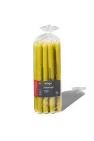 12 longues bougies d'intérieur Ø2.2x29 jaune moutarde - 13502811 - HEMA