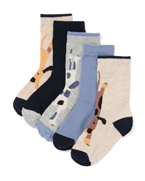 5er-Pack Kinder-Socken, mit Baumwolle beige beige - 4320120BEIGE - HEMA