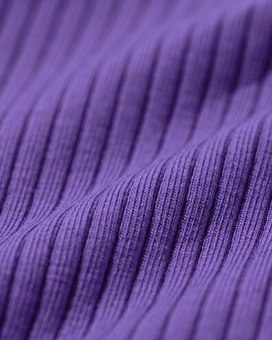 baby meegroeilegging rib bloemen paars - 33039570PURPLE - HEMA