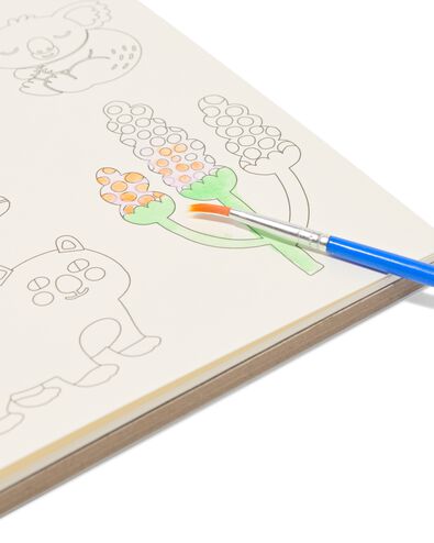 carnet d'aquarelle avec pinceau 14x21cm animaux de la for&ecirc;t - 15900465 - HEMA