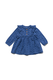 robe bébé avec broderie bleu bleu - 1000029730 - HEMA