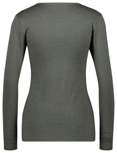 t-shirt thermique femme gris chiné S - 19656941 - HEMA