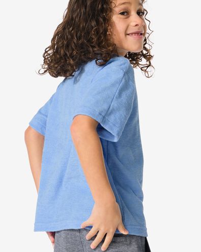 kinder t-shirt badstof  blauw 146/152 - 30782672 - HEMA