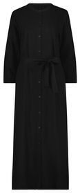 Damen-Kleid Lena, Leinenmischung schwarz schwarz - 1000027230 - HEMA