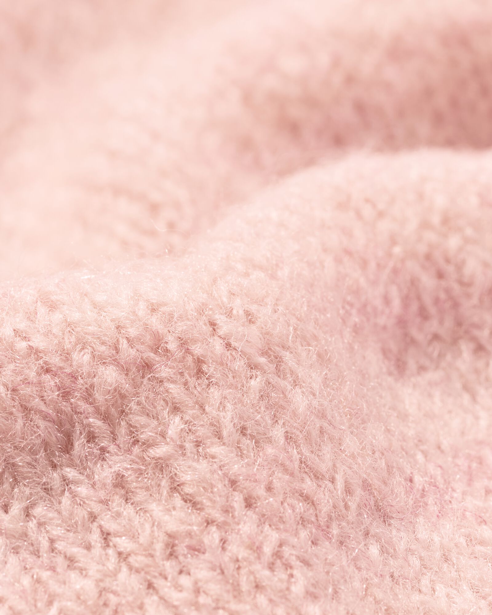 Col roul&eacute; Frankie en maille pour femmes rose p&acirc;le - 36366580LIGHTPINK - HEMA