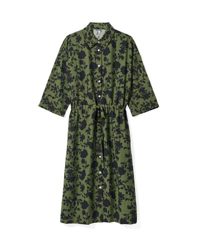 robe boutonn&eacute;e Isabel fleur pour femmes vert - 36229585GREEN - HEMA